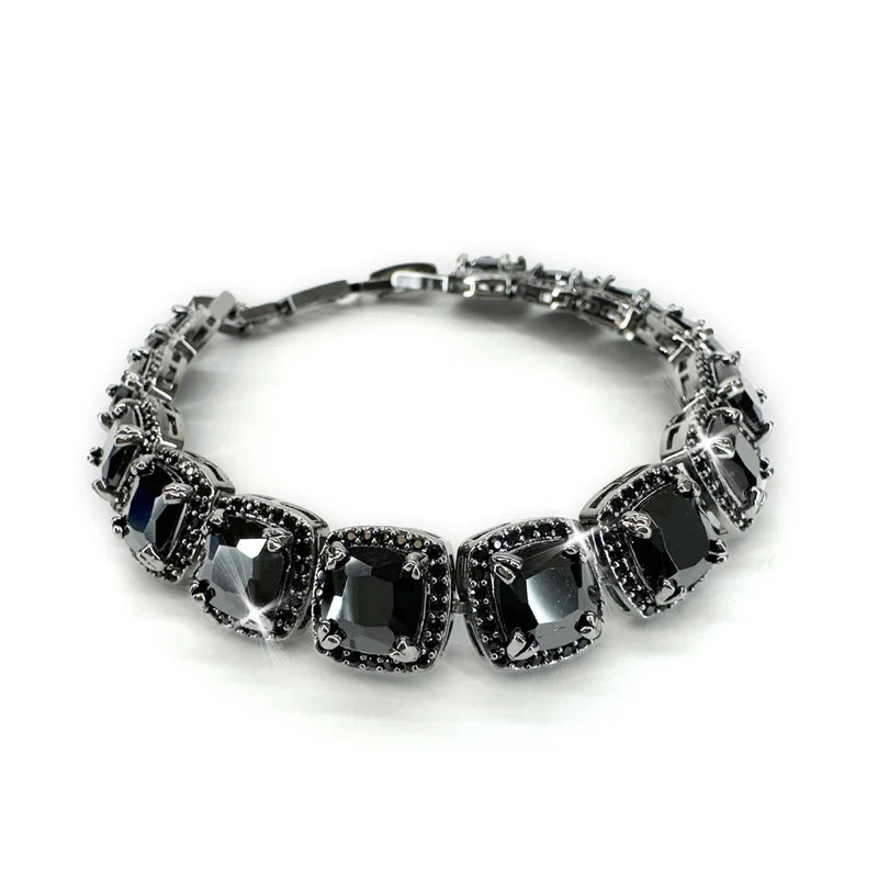 Midnight Black Crystal Bracelet