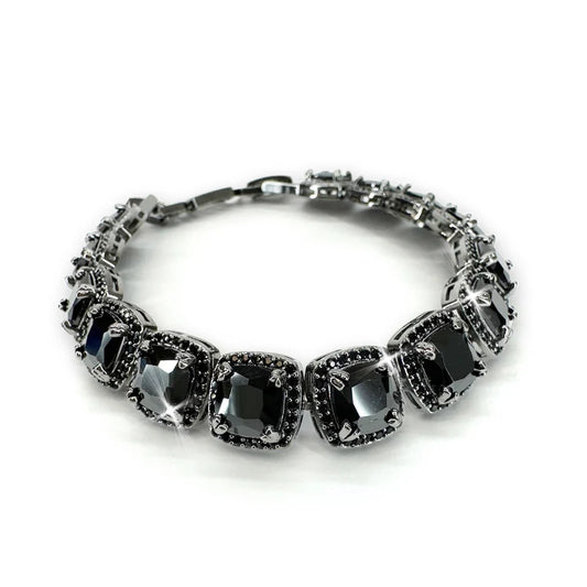 Midnight Black Crystal Bracelet