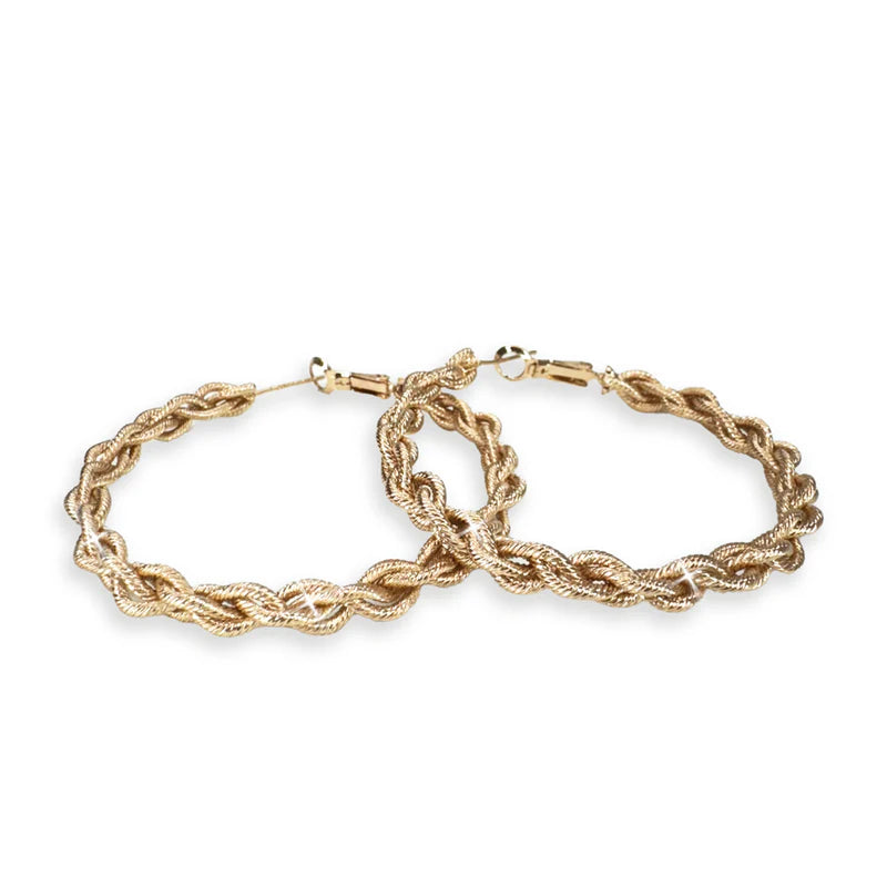 50MM Rope Chain Gold Earrings