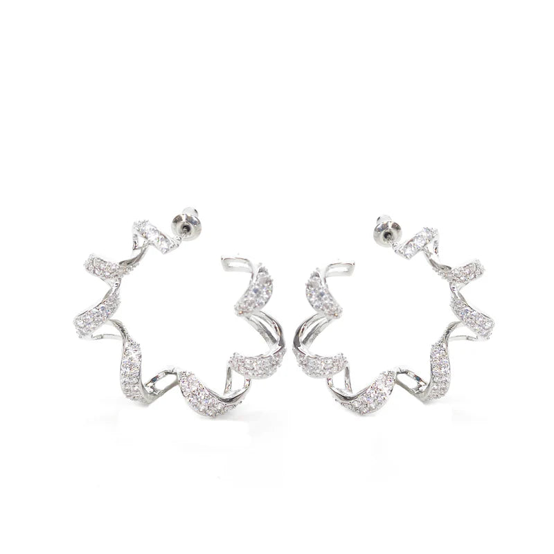 Curl Silver Earrings