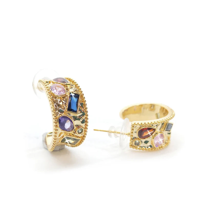 Multi Hoop Gold Earring