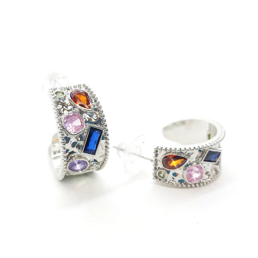 Multi Hoop Silver Earring