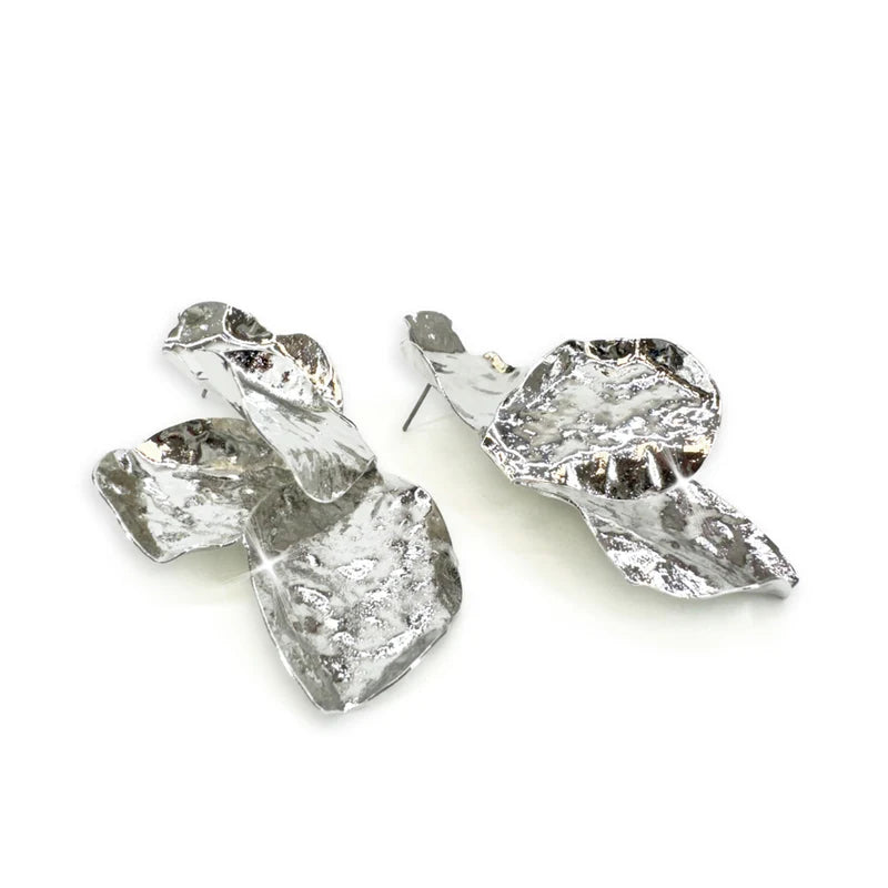 Neo Petal Silver Earrings