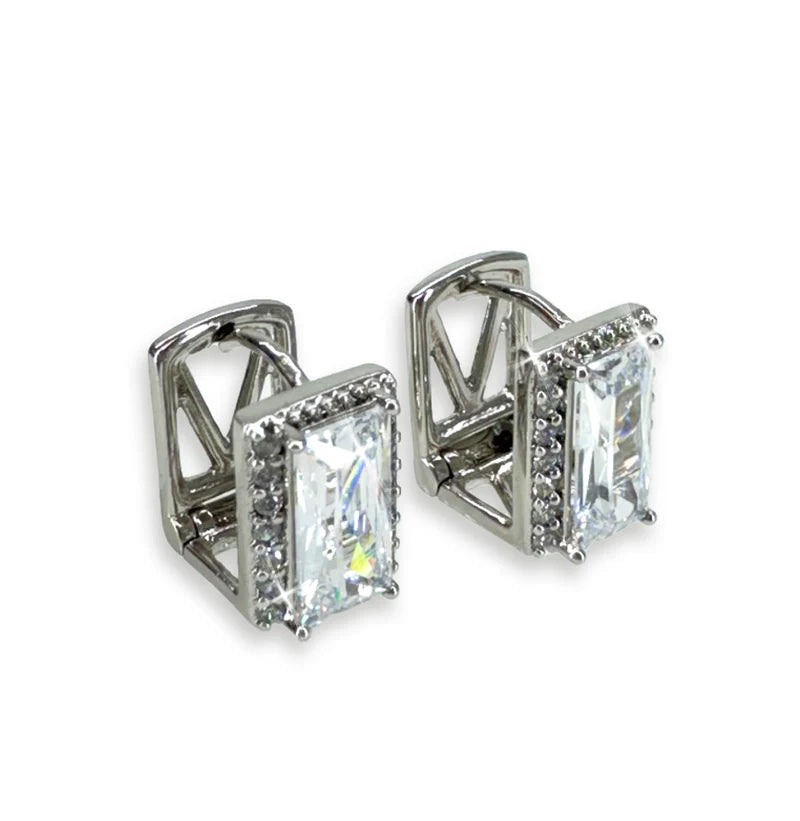 Silver Crystal Studs