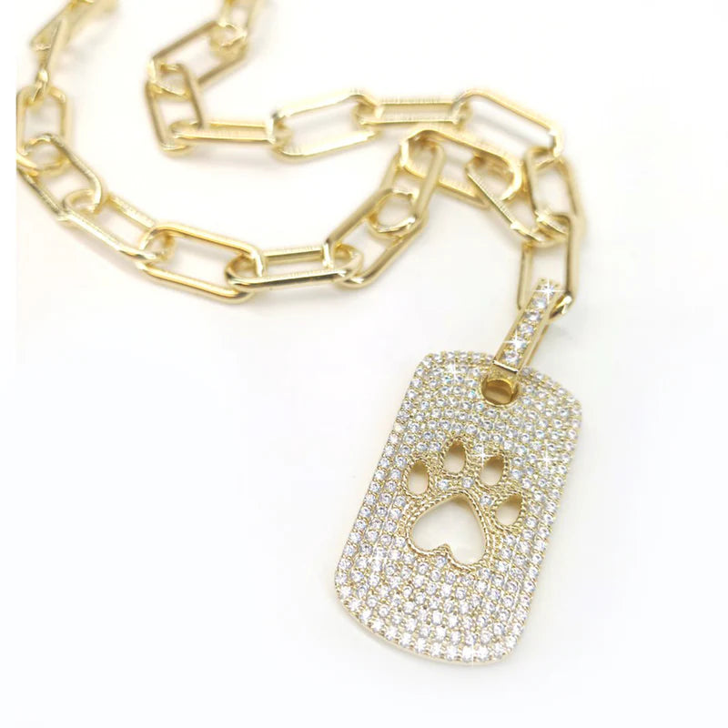 Gold Unconditional Paw Love Necklace