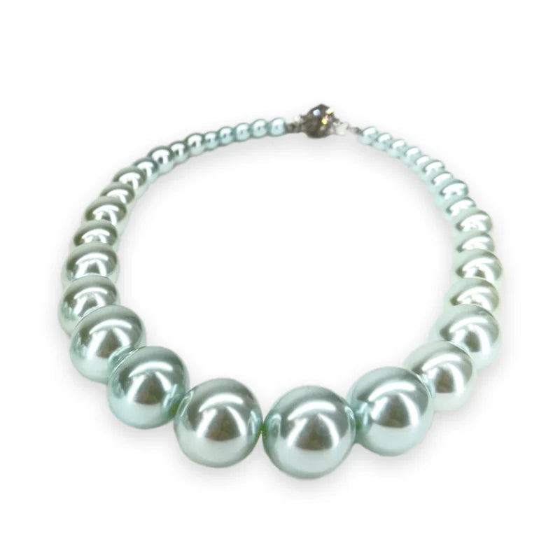 Wilma Flintstone Pearls Blue Necklace