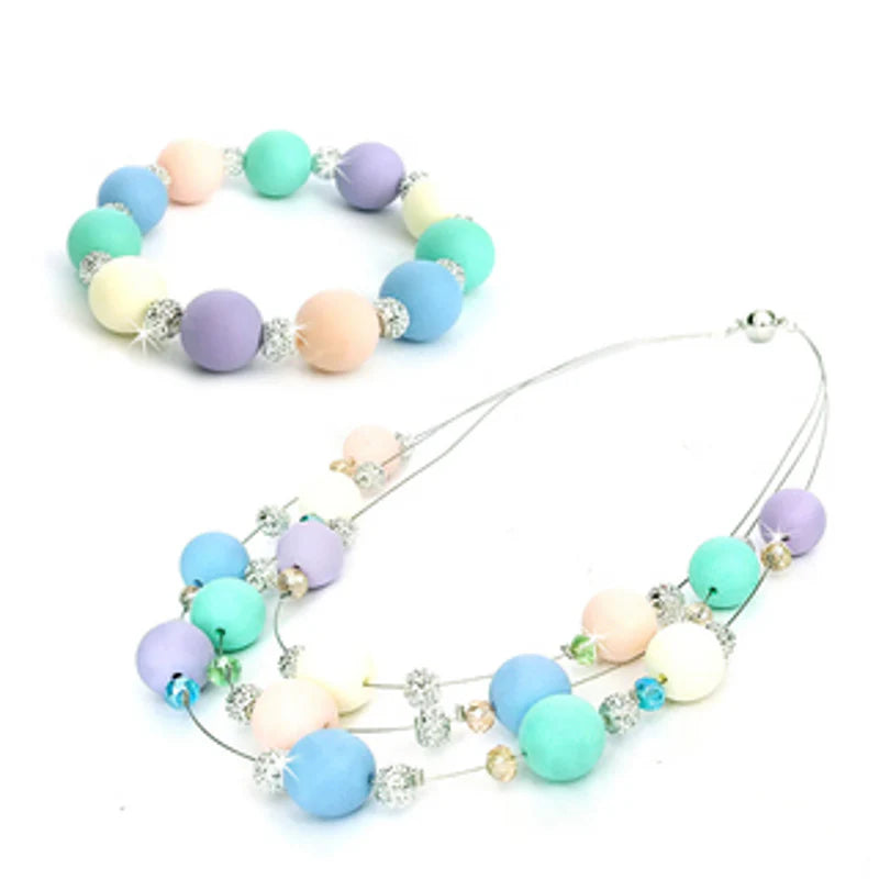 Pastel Bubbles Multi Set: Necklace & Bracelet