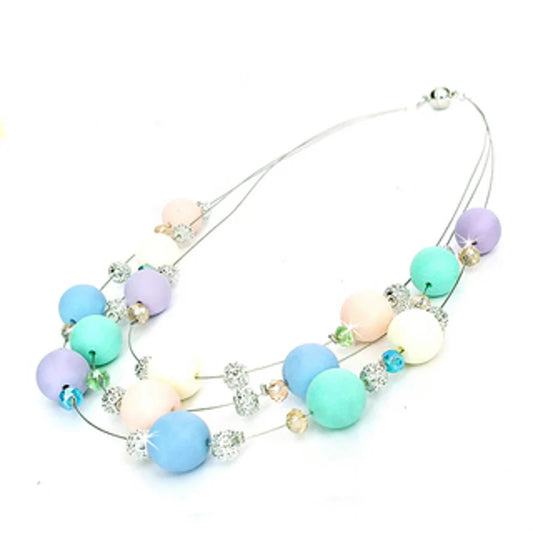 Multi-Pastel Bubble Necklace