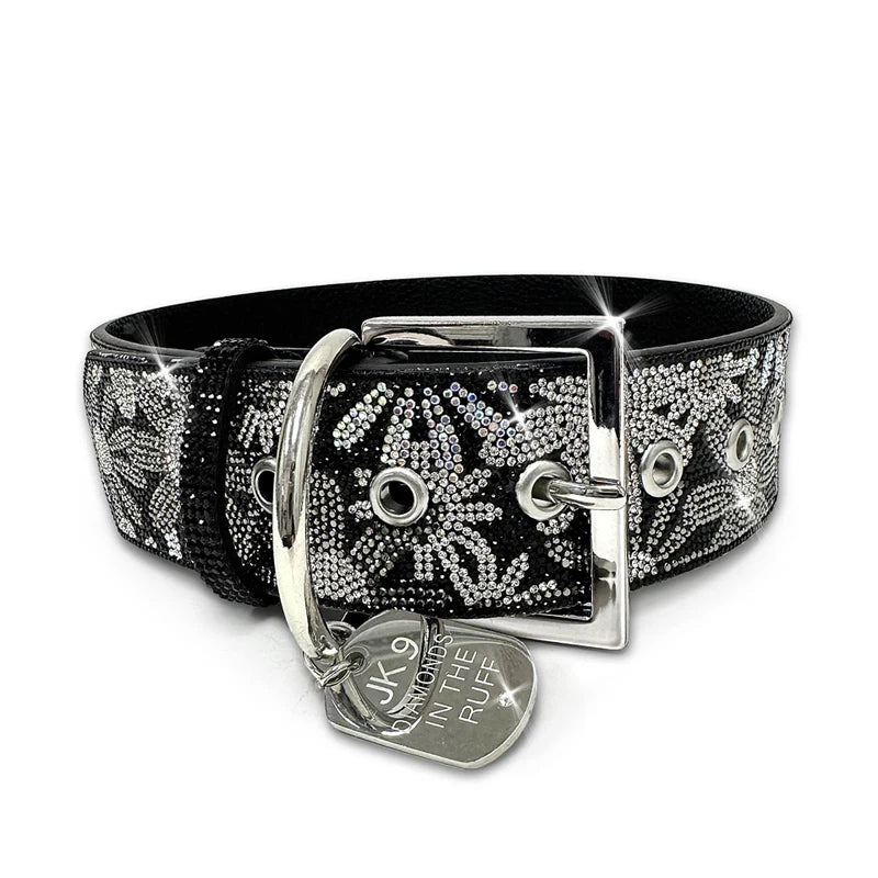 Flower Power Diamonds in the Ruff Dog Collar
