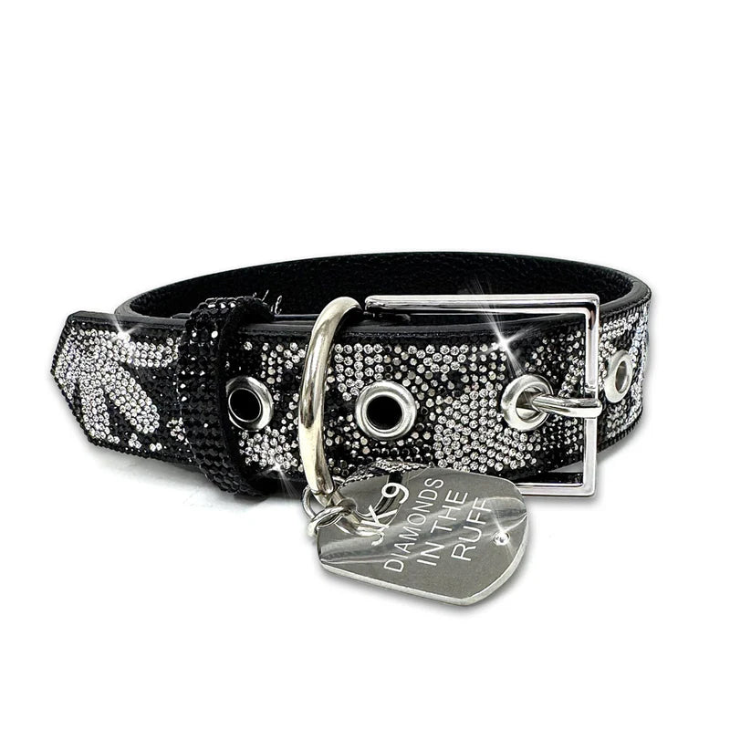Flower Power Diamonds in the Ruff Dog Collar