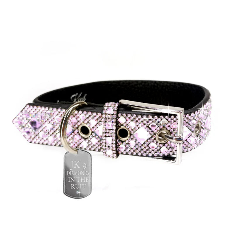 Diamonds in the Ruff Dog Collar - Pink