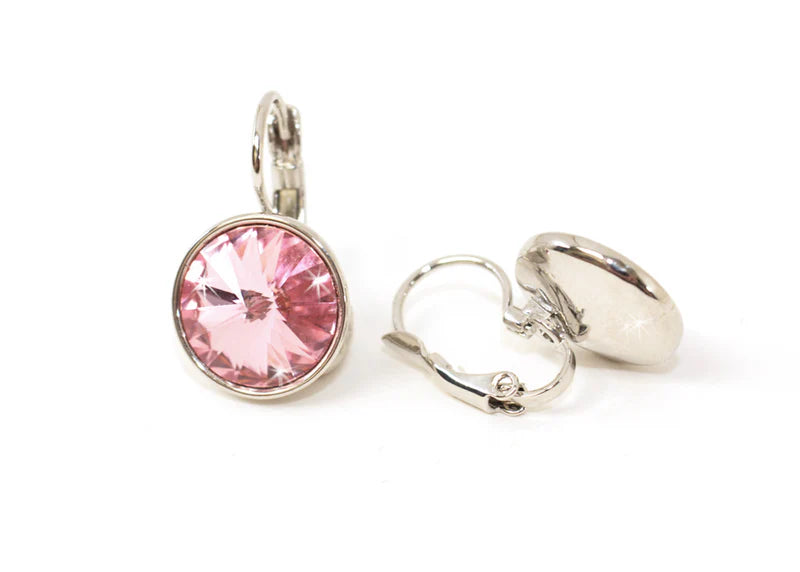 Brilliance Lever Back Pink Earrings