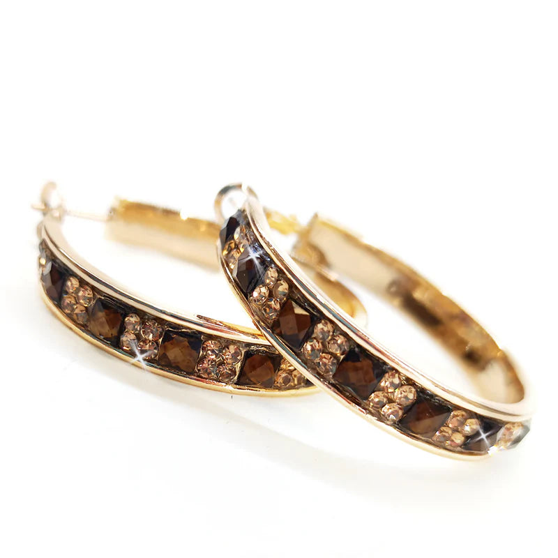 Chocolate Diamond Hoops
