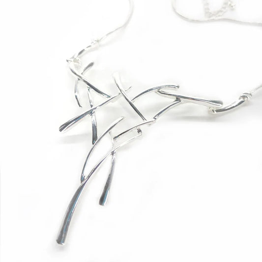 Necklace Criss Cross Silver