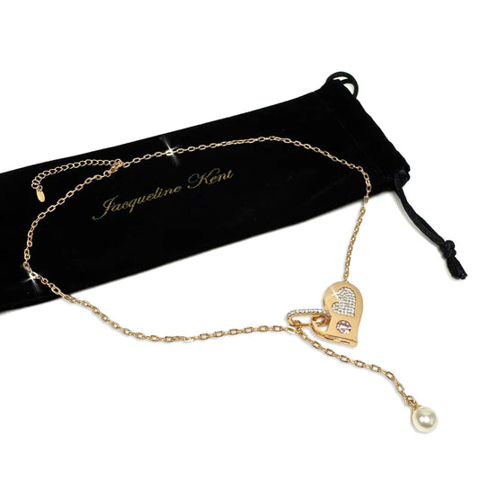 Necklace Heart & Pearl Gold