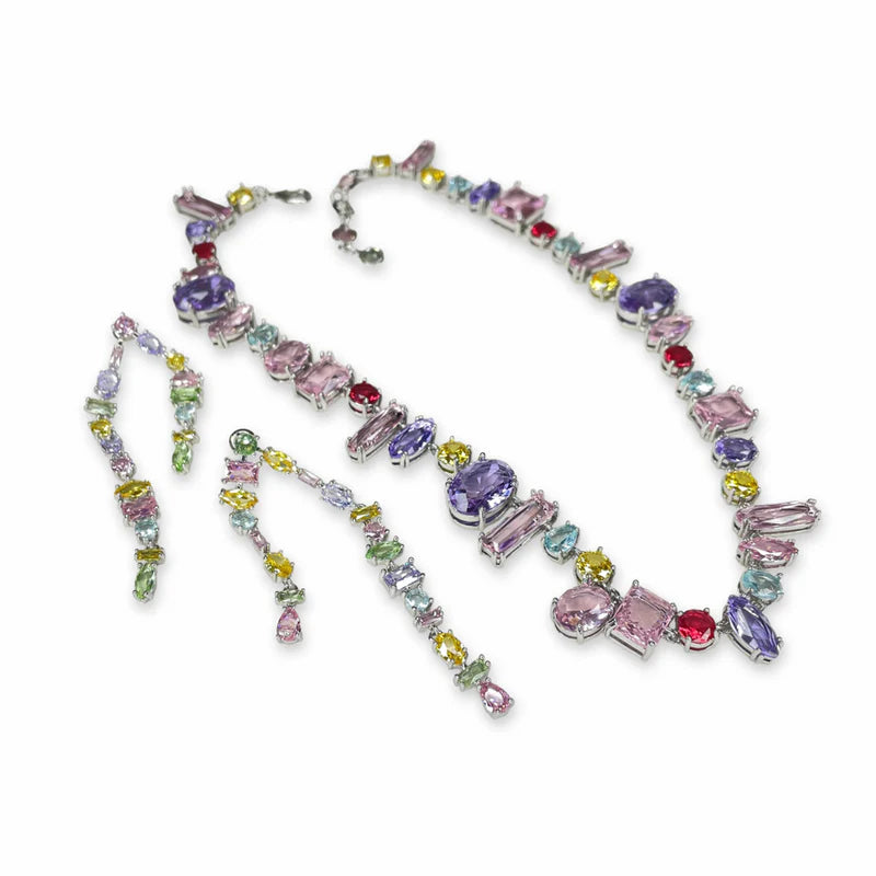 Royal Garden Party - Necklace Earring Set Multi