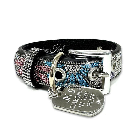 Flower Power Diamond in the Ruff Dog Collar