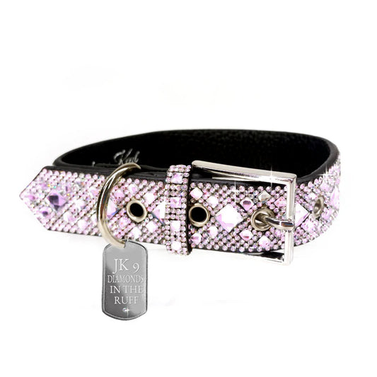 Diamonds in the Ruff Dog Collar - Pink